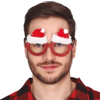 Óculos do Pai Natal com gorros