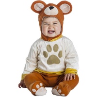 Fato de urso com pegada para bebés