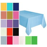Toalha de mesa de plástico de cores 2,74 x 1,37 m - 1 unidade