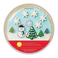 Conjunto de tabuleiro e cortador de Natal - Wilton - 5 peças