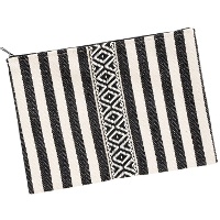 Saco de toilette às riscas com pormenor de fita 28 x 20 cm - 1 unid.
