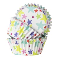 Cápsula para cupcakes com estrelas - PME - 30 unidades