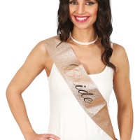 Faixa dourada 'Bride to Be'