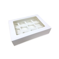 Caixa para 12 mini cupcakes branca de 24 x 16 x 7 cm - Sweetkolor