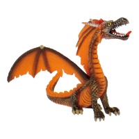 Figura de dragão laranja para bolo