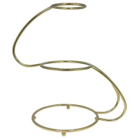 Suporte para bolos em forma de S com acabamento dourado - PME - 3 alturas