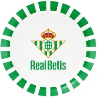 Pratos do Real Betis Balompié de 23 cm - 8 unidades