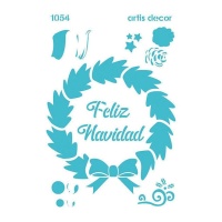 Stencil Feliz Natal 20 x 28,5 cm - Artis decor - 1 unidade