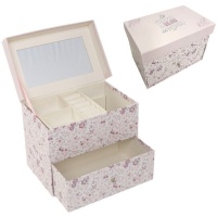 Caixa de Joias Rosa da Mamãe com Gaveta