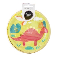 Placas de desenho de dinossauro 17 cm - 8 unidades