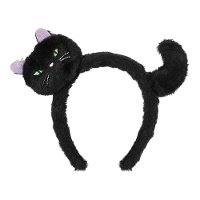Tiara com gato preto