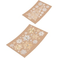 Decoração de janela adesiva prata e ouro - 1 película