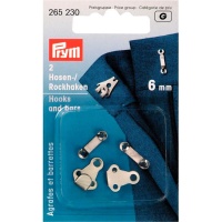 Gancho para calças e saias prateado de 6 mm - Prym - 2 peças