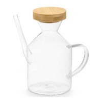 Oleira de 600 ml com tampa de bambu