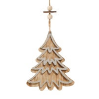 Pendente árvore de Natal em madeira de 12 cm