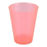Copos de plástico coloridos de 500 ml de largura - 4 unidades