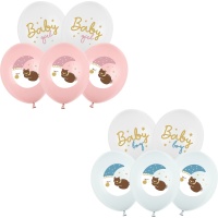 Balões de látex baby luna 30 cm - 6 unidades