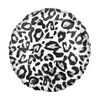 Balão de 43 cm redondo de impressão leopardo branco - Anagrama