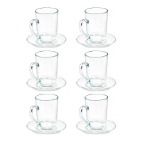 Chávena de café de 200 ml com pires - 6 serviços