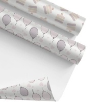 Balões de papel de embrulho de aniversário ou bolos 2,00 x 0,70 m - 1 unid.