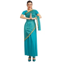 Fato de Bollywood Hindu para Mulher Azul