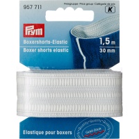 Fita elástica branca natural de 3 cm para boxers - Prym - 1,5 m