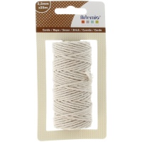 Bobine de 25 m de fio de algodão branco de 2,5 mm