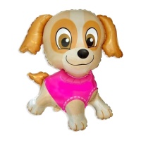 Balão cor-de-rosa Happy puppy 79 x 76 cm