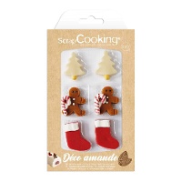 Figuras de marzipã com tema natalino - Scrapcooking - 6 unidades