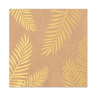 Guardanapos de folhas douradas de 16,5 x 16,5 cm - Maxi Products - 20 unidades