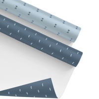 Papel de presentes com tons de azul de 2,00 x 0,70 m - 1 unidade