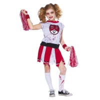 Disfarce de cheerleader zombie para menina