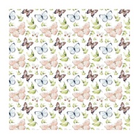 Folhas de acetato impressas Shabby Butterflies 30,5 x 30,5 cm - Artis decor - 3 unidades