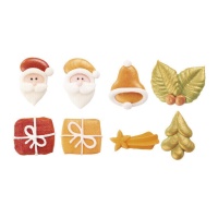 Figuras de Natal em açúcar pérola - Dekora - 48 unidades