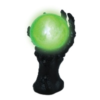 Mão com bola de cristal com LED