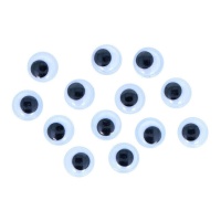 Olhos pretos redondos móveis de 1,2 cm - Innspiro - 60 peças
