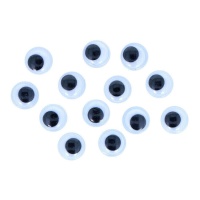 Olhos pretos redondos móveis de 1,2 cm - Innspiro - 60 unid.