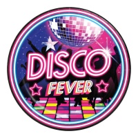Pratos Disco Fever 23 cm - 6 unid.