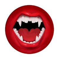 Pratos de dentes de vampiro de 17 cm - 6 unidades