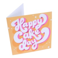 Cartão de felicitações do dia do bolo