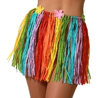 Saia havaiana multicolorida de 35 cm
