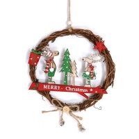 Pendente Grinalda de Feliz Natal 18 cm