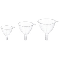 Conjunto de 3 funis transparentes