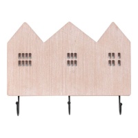 Bengaleiro natural com 3 cabides - Dcasa