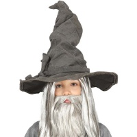 Chapéu de feiticeiro cinzento para criança