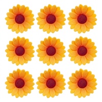 Margarida amarela figuras de açúcar 6,5 cm - Dekora - 12 unidades
