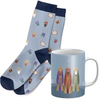 Conjunto de presente de caneca e meias de Natal Reis Magos