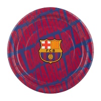 Pratos do FC Barcelona de 18 cm - 8 unidades