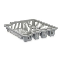 Suporte para pratos 46 x 37,5 x 8 cm branco ou cinzento - 1 peça
