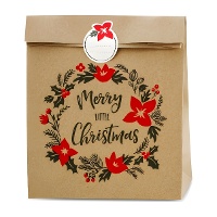 Envelope para prendas de Feliz Natal 27 x 25 x 25 x 11 cm - 3 unidades